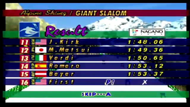 Nagano Winter Olympics 98 Gameplay смотреть онлайн
