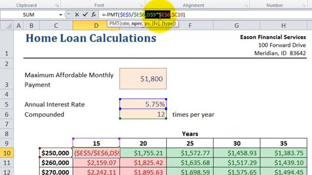 MS Excel PMT( ) Function смотреть онлайн