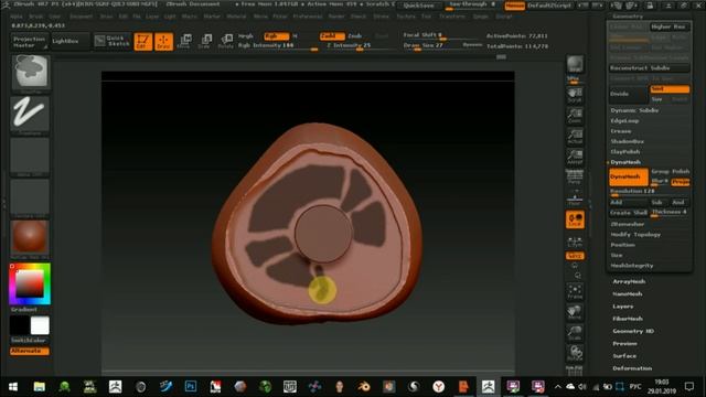 Zbrush 4R7 как сделать мультяшный окорок смотреть онлайн