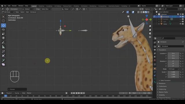 BLENDER 2.91 Гепарду вставляю ригг смотреть онлайн