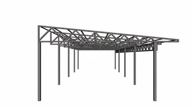 3D визуализация навеса от TRUMETAL 5