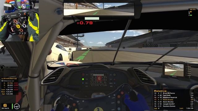 Parada de Box com Ferrari 488 GT3 em Indianápolis no Jogo Iracing Gameplay Thrustmaster смотреть онлайн