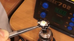 Пайка светодиодов феном и термопастой