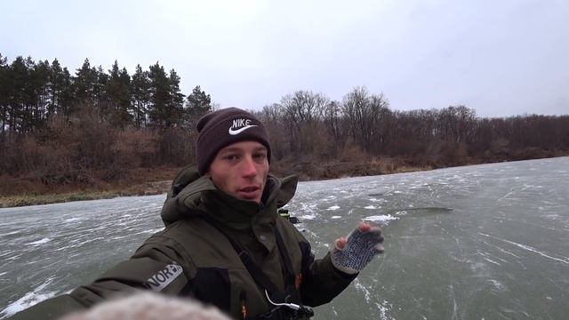 Первый лед на реке. Рыбалка на жерлицы. Зимняя рыбалка 2018 смотреть онлайн