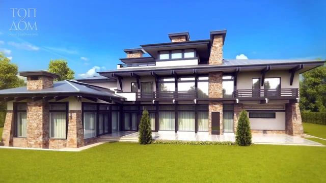 Проект дома с мансардой смотреть онлайн