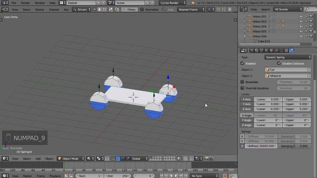 Blender 2.72 Car simulator for animations смотреть онлайн