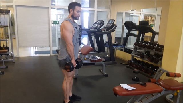 Румынская становая тяга с гантелями