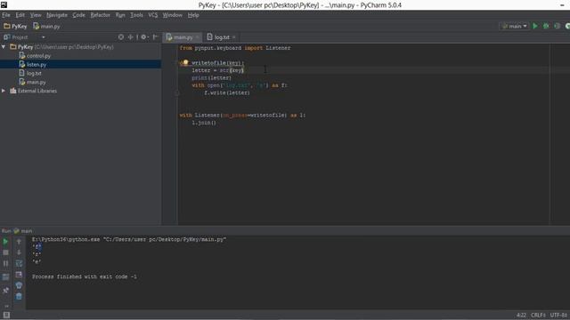 Python Keylogger Tutorial - 7 - Cleaning the log file смотреть онлайн