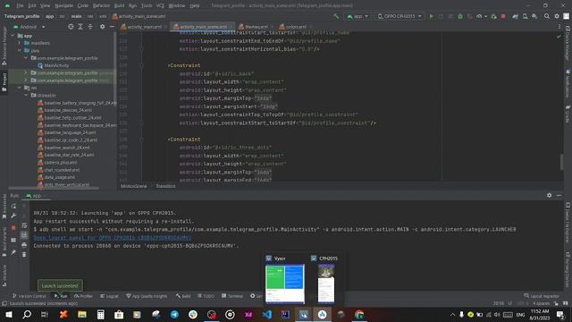 Telegram Profile by Motion layout Android _ Kotlin смотреть онлайн