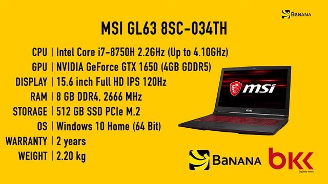 รีวิว MSI GL63 8SC 034TH смотреть онлайн