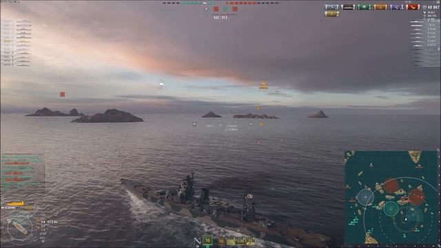 Azuma kill plane 80 || World of Warships смотреть онлайн