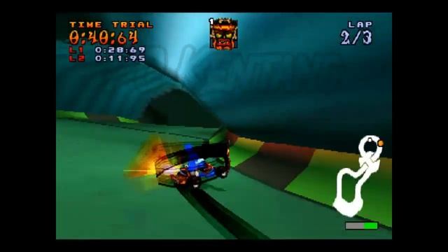 Time Trial Roo's Tubes (Vs Ghost Oxide) | Crash Team Racing PS1 смотреть онлайн