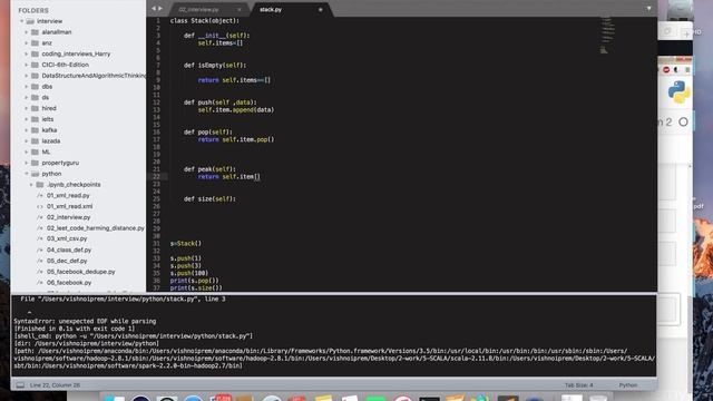 Stack using list python #stack #datastructures смотреть онлайн
