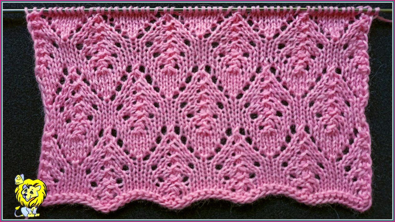 Ажурный узор спицами смотреть онлайн