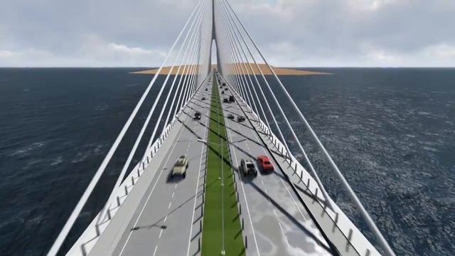 Проект моста. Вантовый мост через реку Нарын. смотреть онлайн