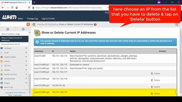 [?LIVE] How to remove any IP address from WHM root? смотреть онлайн
