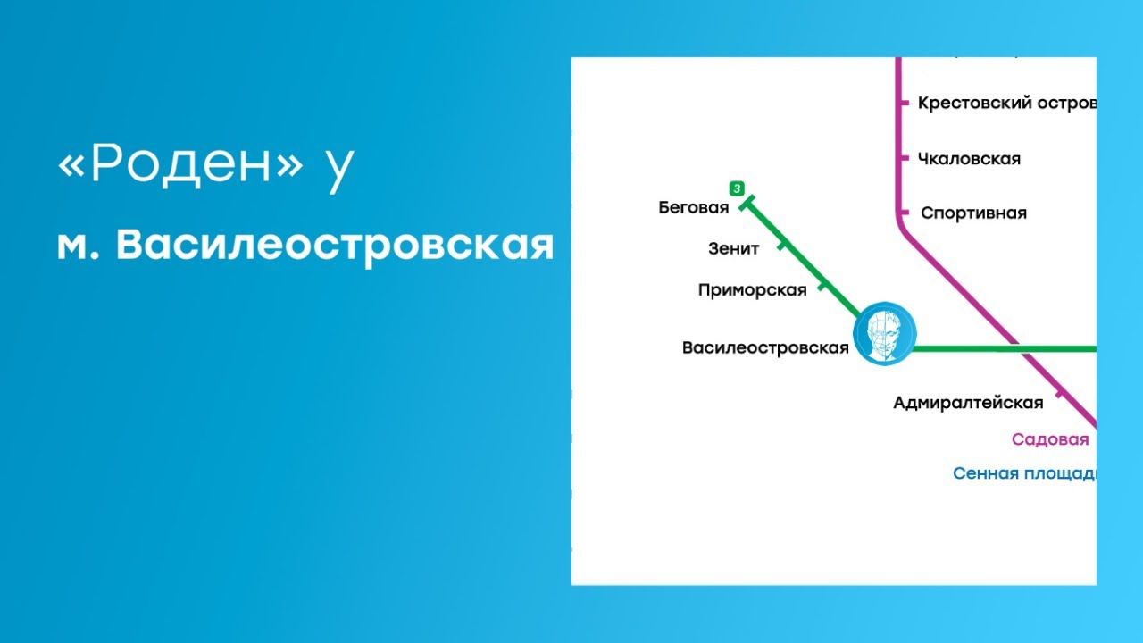Как пройти до центра «Роден» от м. Василеостровская смотреть онлайн
