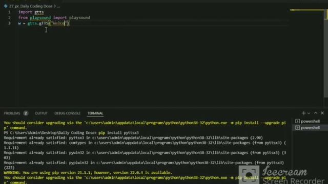 Text to speech in Python смотреть онлайн