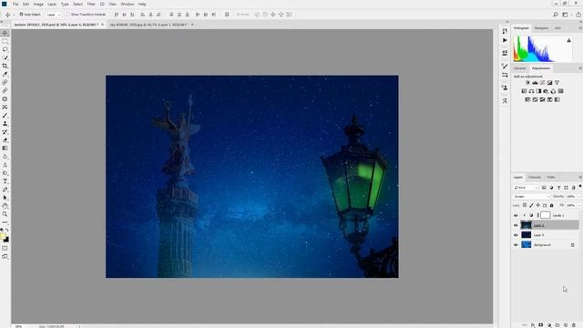 Как добавить звезды в Photoshop и зажечь фонарь для лучшего освещения улицы [Ленивый Мизантроп] смотреть онлайн