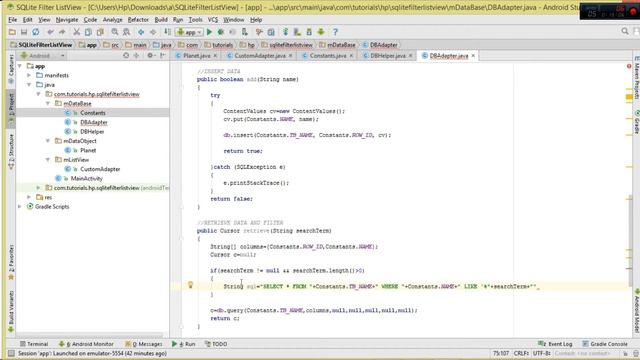 Android SQLite Database Ep.08 : ListView - Crud Then Filter/Search смотреть онлайн