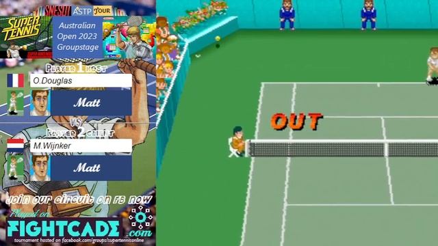 Douglas vs Wijnker - AOpen23 GS Blue Group - Super Tennis SNES Online смотреть онлайн