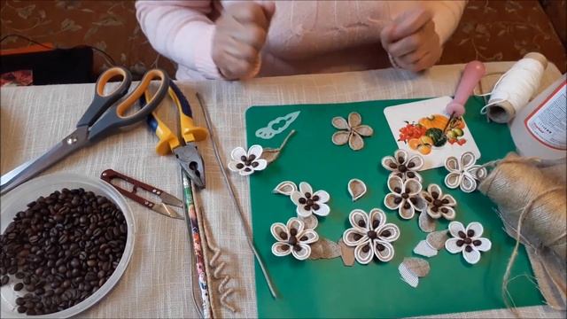 Цветы из шпагата и мешковины смотреть онлайн