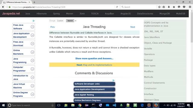 Difference between Runnable and Callable interfaces in Java.
| javapedia.net смотреть онлайн