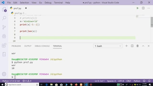 String Slicing and Indexing In Python|(Part-9)|(L-6) смотреть онлайн