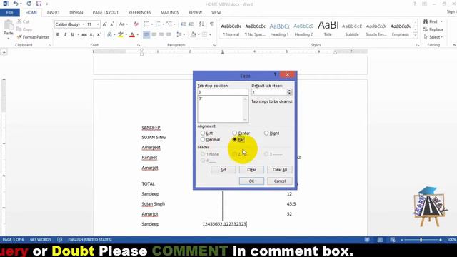 Tab Dialog Box in Word || How to Make Question Paper in MS word|| Don''t Wast time by Pressing Spac смотреть онлайн