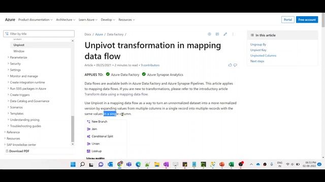13. How to unpivot sql columns and convert it into nested json using mapping dataflow смотреть онлайн