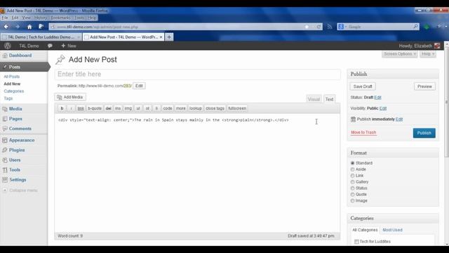 How to Change the Text Mode on WordPress to HTML : WordPress: Beyond the Basics смотреть онлайн