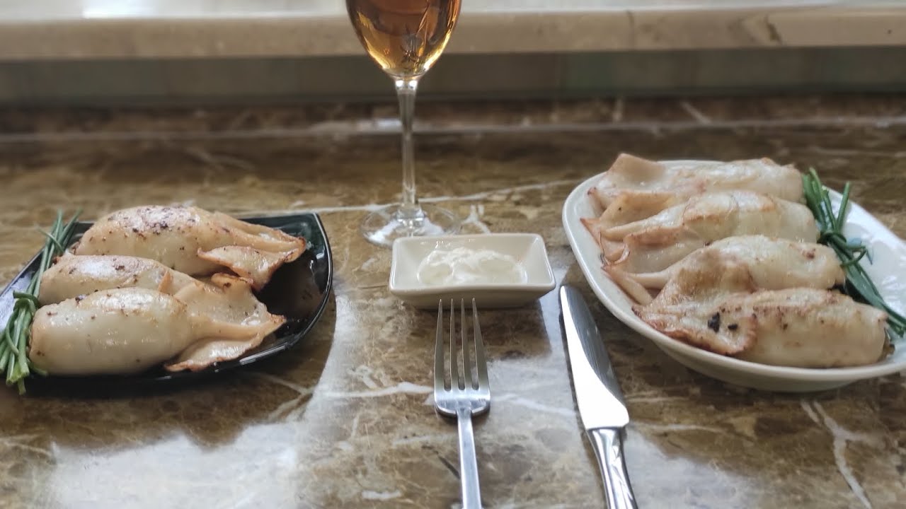 Бомбические кальмары, королевский рецепт фаршированных кальмаров! смотреть онлайн