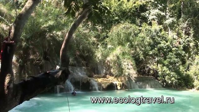 Водопад Куанг Си (Лаос) смотреть онлайн