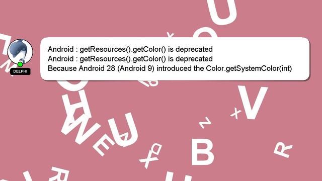 Android : getResources().getColor() is deprecated смотреть онлайн