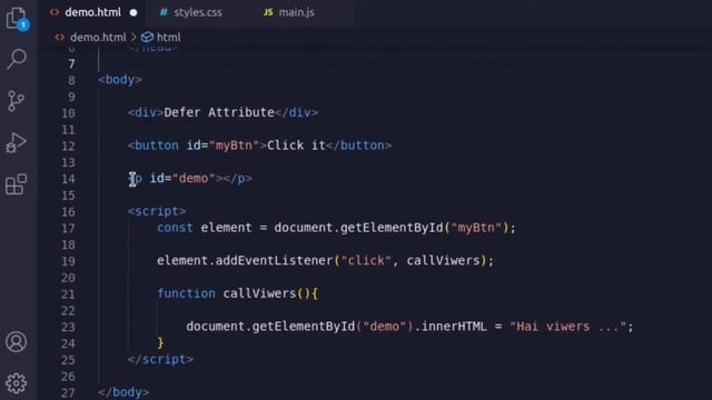 How to use defer in script tag inside html. смотреть онлайн