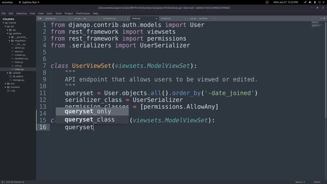 Build the API: Django Rest Framework & React Portfolio Website смотреть онлайн