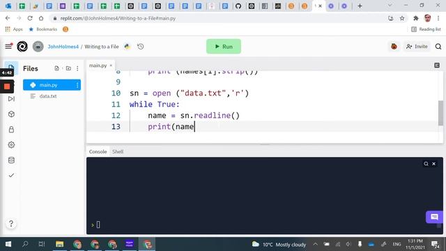 Python Files 3 Reading From a File смотреть онлайн