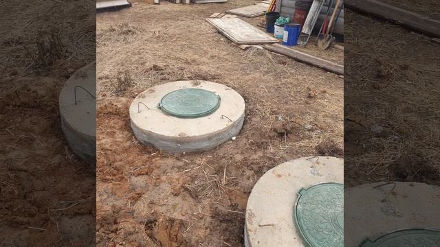 Септик из бетонных колец - Установили двухкамерные септик из колец для дачи смотреть онлайн