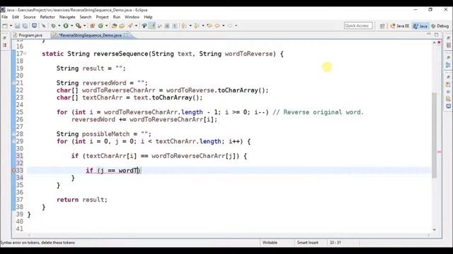 reverse substring in java смотреть онлайн