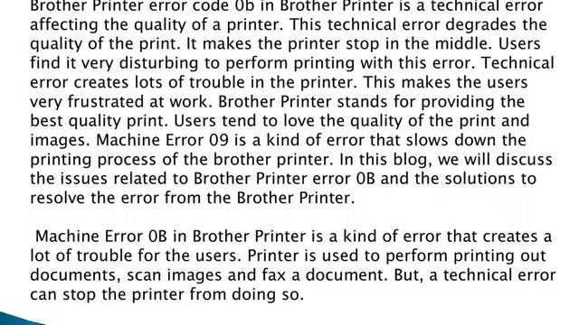 Steps to Resolve Brother Printer error code 0b смотреть онлайн