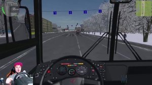 РАБОТАЮ ВОДИТЕЛЕМ АВТОБУСА ЗИМОЙ - CITY CAR RIVING + РУЛЬ