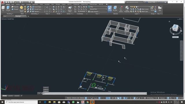 MODELADO DE CASA AUTOCAD 3D смотреть онлайн