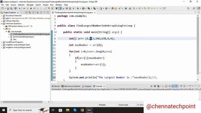 Find Largest Number in an Array Using For Loop in Java | Java Interview Questions смотреть онлайн