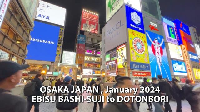 OSAKA JAPAN 4K | MRK | Walking Video | Ebisu-Bashi to Dotonbori | 2024 смотреть онлайн