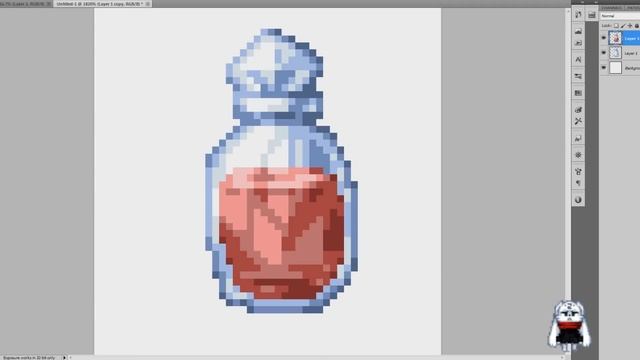 Speedart - Pixel Art Potion [photoshop] смотреть онлайн