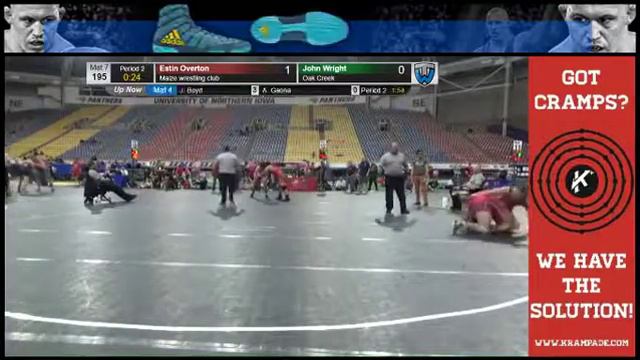 1430 Junior 195 Mat 7 Estin Overton Maize wrestling club vs John Wright Oak Creek qcdqgieo 64849971 смотреть онлайн