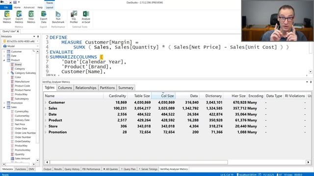 DAX Tools - DAX Studio 14 – View, import, export metrics смотреть онлайн