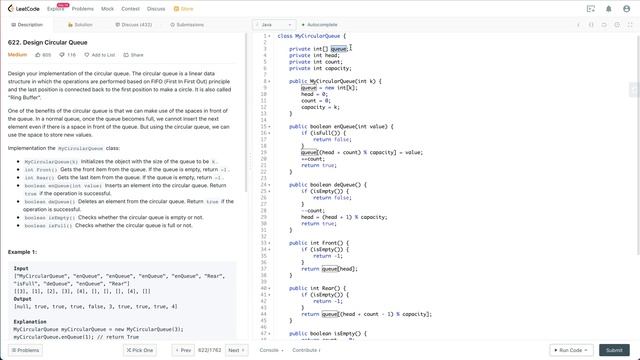 Amazon Coding Interview Question | Leetcode 622 | Design Circular Queue смотреть онлайн