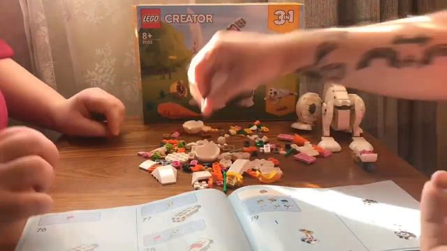 Lego Creator (31133) White Rabbit Construction Timelapse смотреть онлайн