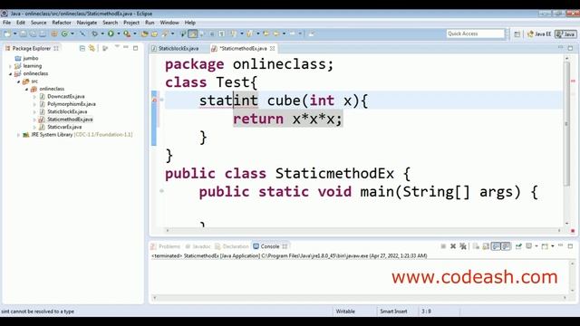 static method in java | static method in java with example смотреть онлайн